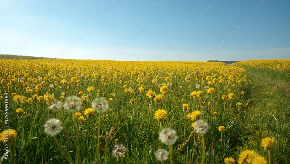 Fototapeta premium Dandelion Meadow Scene