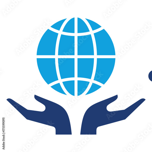 Worldwide Flat Blue Icon