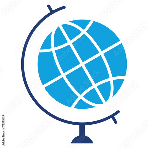 Globalization Flat Blue Icon
