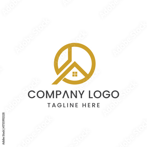 Initial real estate logo Design Outstanding Creative Modern Symbol  Sign