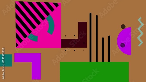 4K Animated Geometric Background with Colorful Shapes | abstract vector background | vector illustration of an abstract background | vector illustration of a colorful background