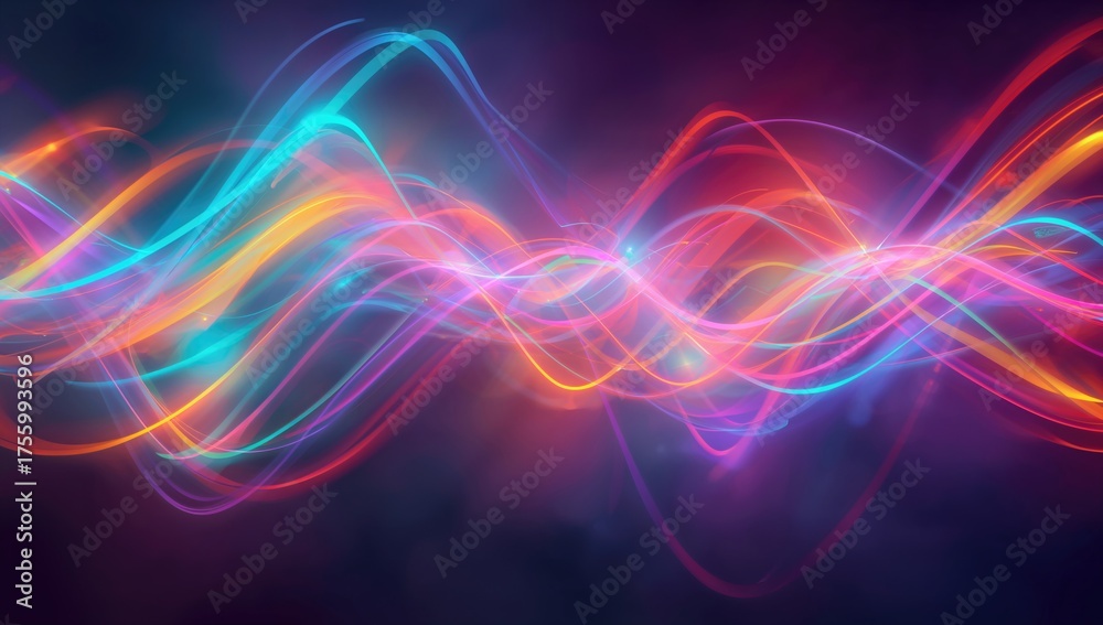 Fototapeta premium Colorful magic streak. Abstract design for bright overlay backgrounds. Particle-based art tool, night celebration or motion blur effect.