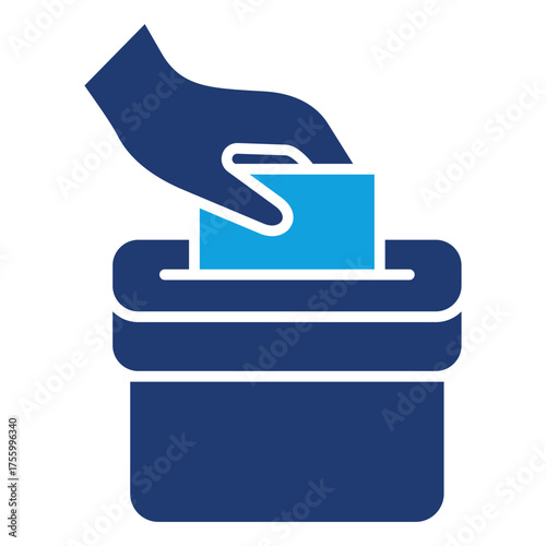 Election Flat Blue Icon