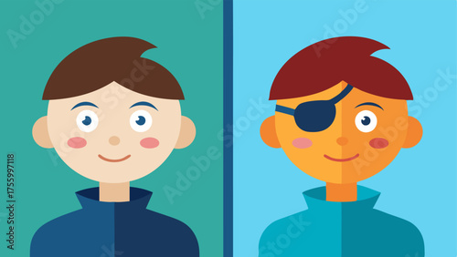 Before and After Two sidebyside faces on the left a character with visible puffiness and fine lines and on the right the same character with fresh smooth skin after using the eye