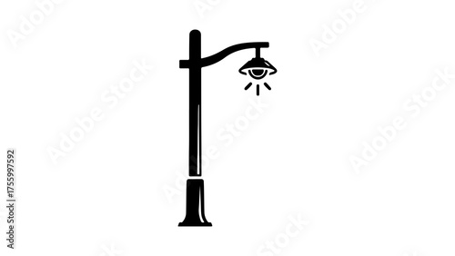 Street lamp with transparent background