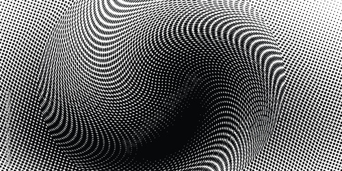 Halftone faded gradient texture. Grunge halftone grit background. White and black sand noise wallpaper. Retro pixilated vector backdrop