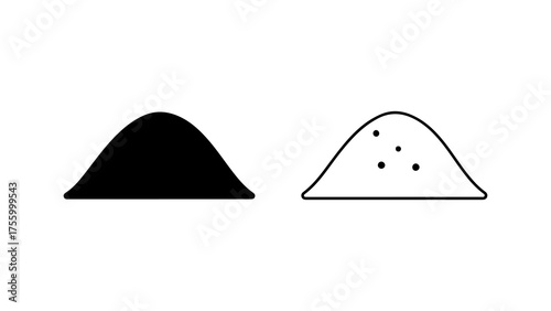 Foto Pile of sand with transparent background