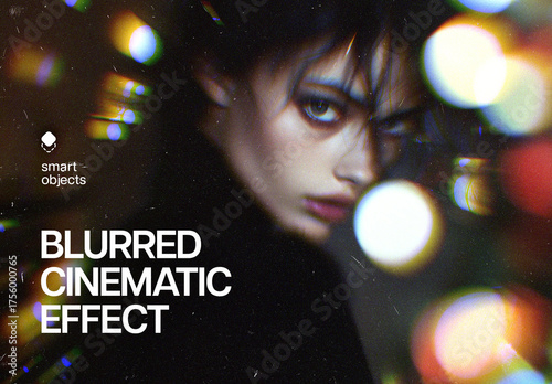 Blurred Cinematic Photo Effect Mockup