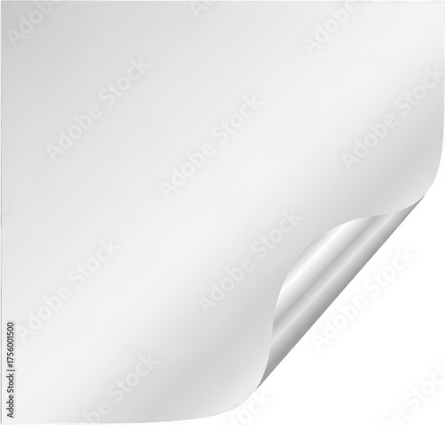 Crumpled white paper sheet isolated on transparent background