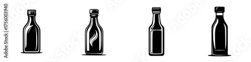 Variety of bottle designs showcasing unique shapes and sizes on a white background