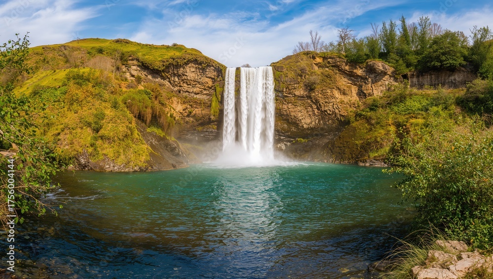 Fototapeta premium Stunning Cascading Water in a Natural Setting