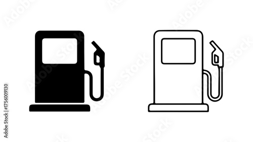Gas pump icon with transparent background