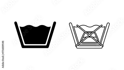 Laundry symbols do not bleach with transparent background