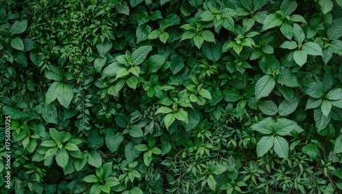 Wallpaper Mural Lush foliage covering a vertical surface, showcasing vibrant greenery. Torontodigital.ca