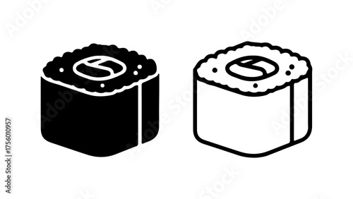 Sushi rolls with transparent background