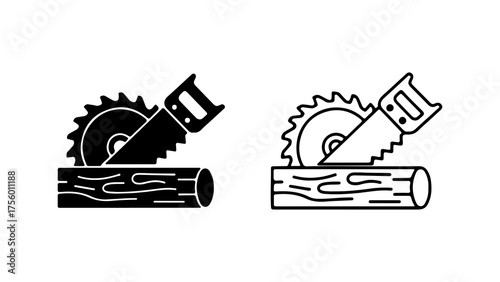 Circular saw cutting wood with transparent background