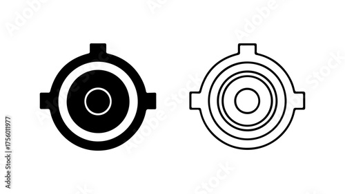 Camera lens with transparent background