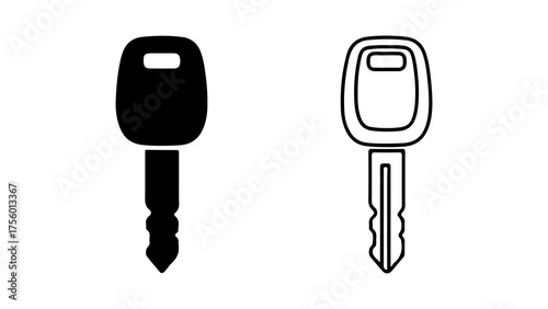 Car keys with transparent background
