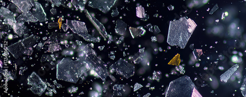 Microplastics floating in d...