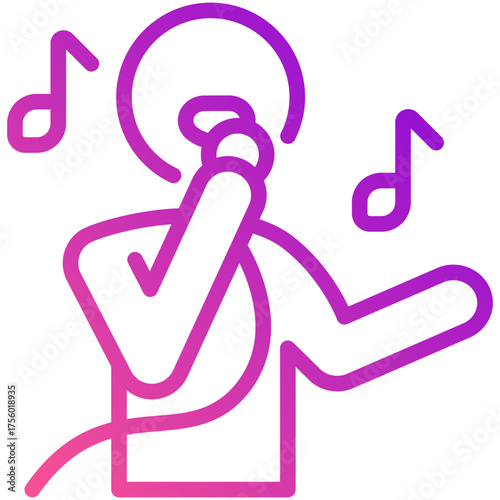 vocal gradient line icon
