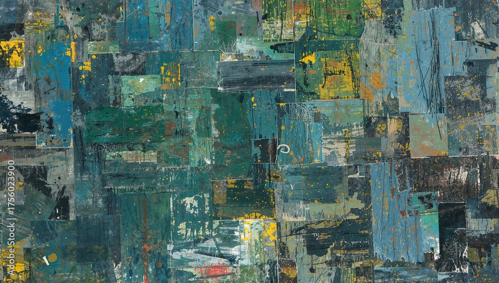Fototapeta premium Abstract artistic composition with painted elements