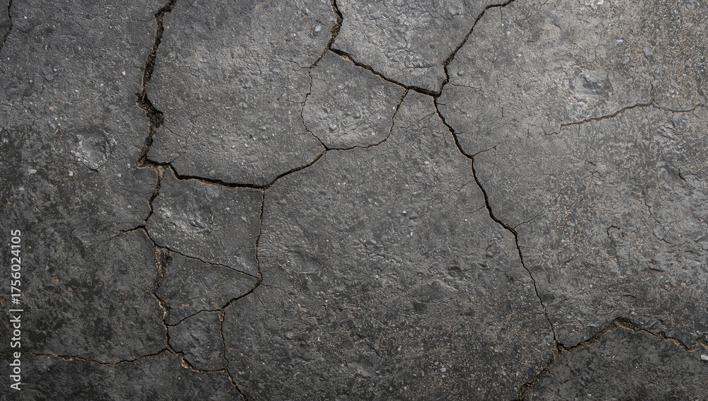 Obraz premium Rough concrete surface with visible cracks, perfect for industrial or cityscape designs.