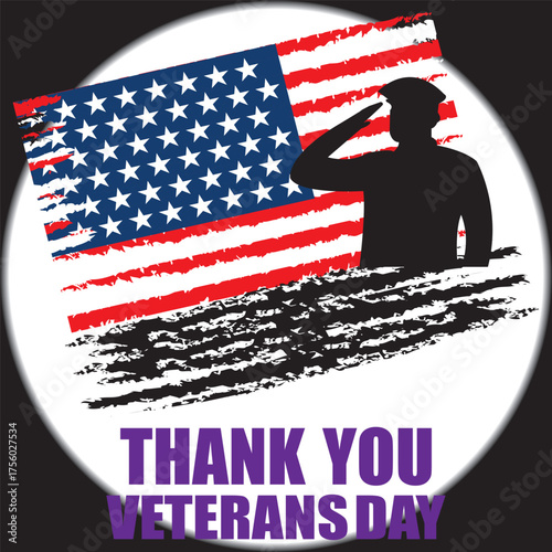 Veterans Day honor design with colorful star vector illustrations featuring Veterans Day text and star decorations, symbolizing gratitude and honoring all who served in the military EPS10/AI.