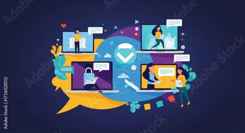 Secure Online Communication and Digital Collaboration Platform Connecting People Globally for Remote Work and Learning