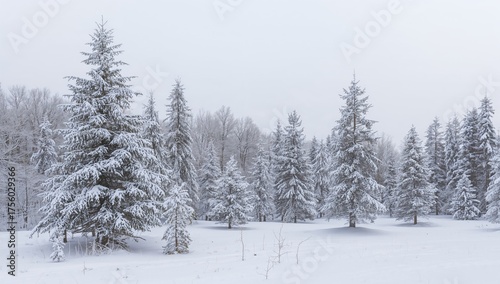 Wallpaper Mural A serene winter landscape featuring frosted pine trees, perfect for experiencing the enchantment of the cold season and enjoying nature's icy beauty. Torontodigital.ca