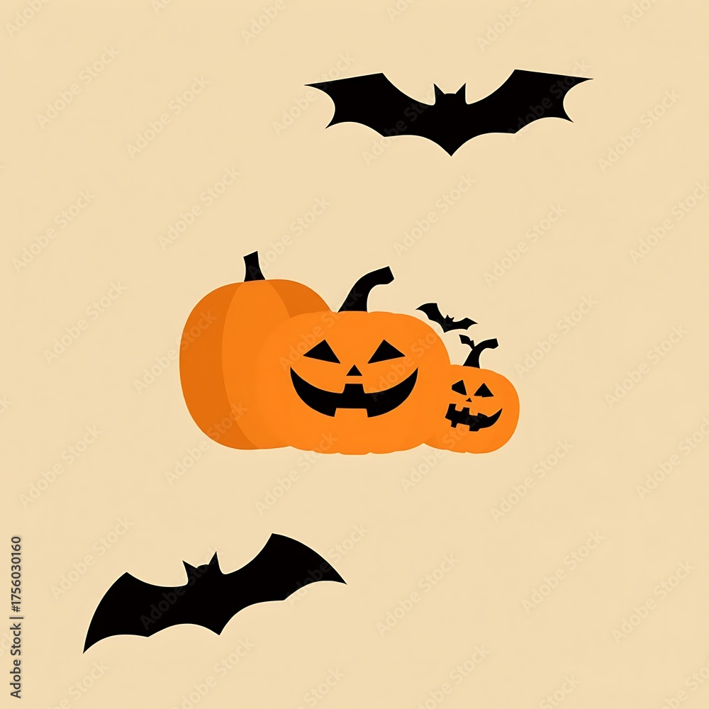 Naklejka premium Abstract geometric Halloween design