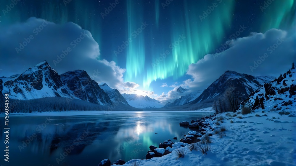 Fototapeta premium aurora winter