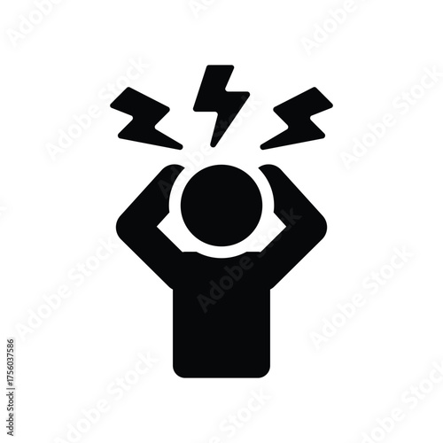 Panic attack icon
