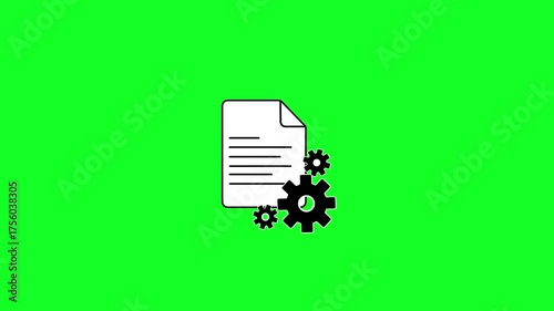 Document Automation Process, File Management and Workflow Optimization Animation