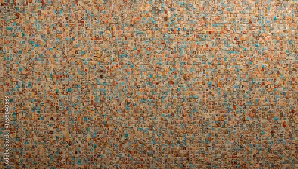 Fototapeta premium Ceramic tile backdrop featuring a textured wall surface, ideal for website headers, blogs, or social media banners