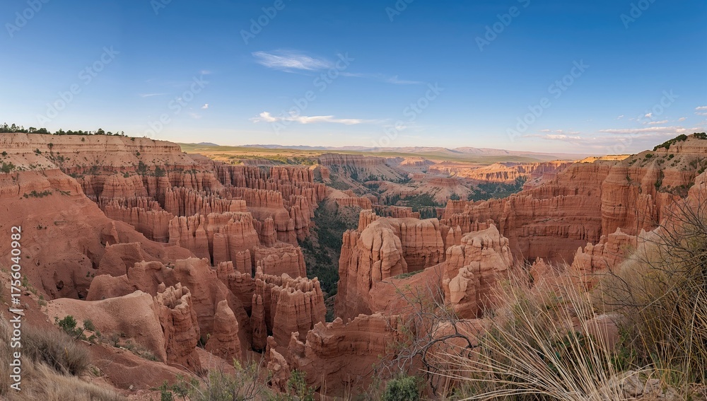 Fototapeta premium A stunning gorge with sharp rocky formations
