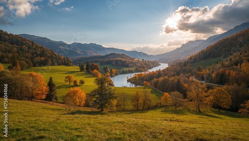 Fototapeta Naklejka Na Ścianę i Meble -  Fall mountain scenery
