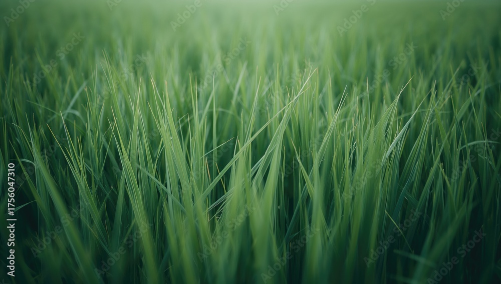 Obraz premium Selective focus on green grassy background with perspective view