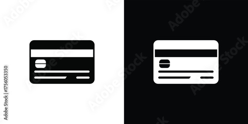 Card Shapes on Split Contrasting Background Showing a Transaction Card Design