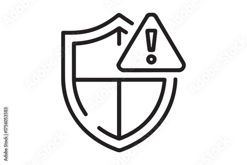 crisis management icon. Thin linear style design. one line Icon drawing with white background
