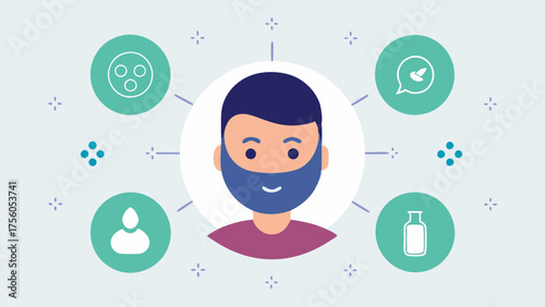Benefits Infographic A simplistic infographicstyle illustration that lists the benefits of the exosomeinfused face mask such as rejuvenation hydration and glow with corresponding