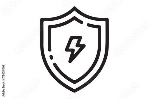 crisis management icon. Thin linear style design. one line Icon drawing with white background