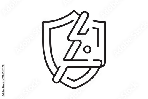 crisis management icon. Thin linear style design. one line Icon drawing with white background