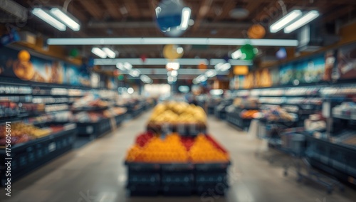 Wallpaper Mural Out-of-Focus Look at Grocery Store Inside Torontodigital.ca