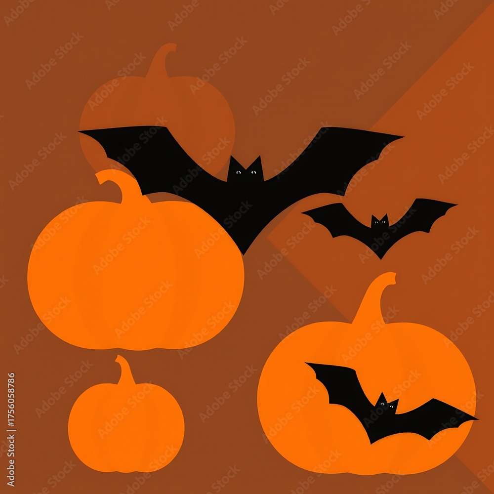 Naklejka premium Abstract geometric Halloween design