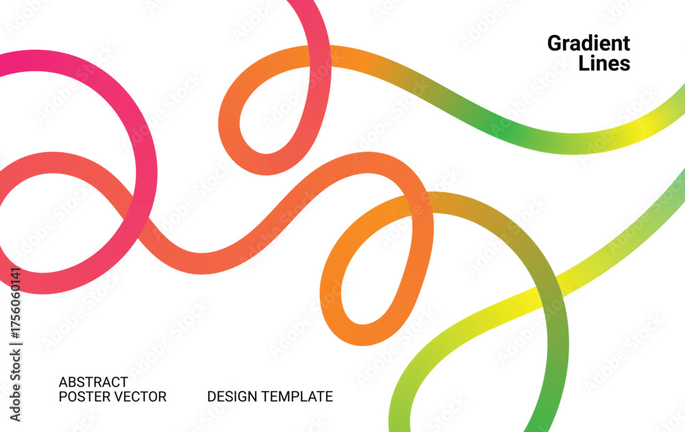Obraz premium Vibrant abstract gradient shapes with smooth color transitions