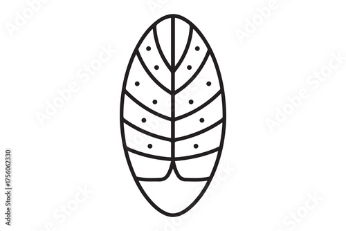 nopal icon. Thin linear style design. one line Icon drawing with white background