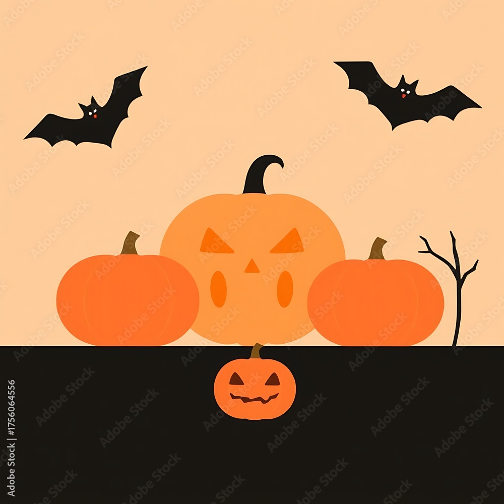 Fototapeta premium Abstract geometric Halloween design