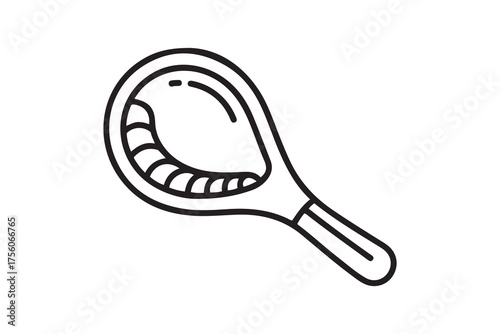 speculum icon. Thin linear style design. one line Icon drawing with white background