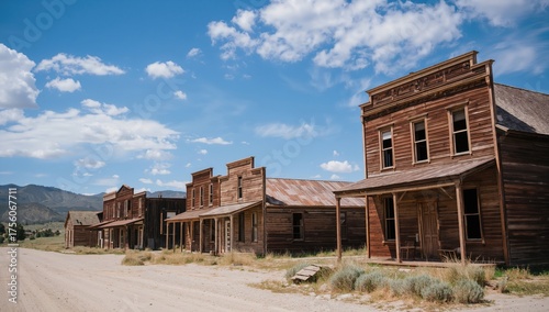 Wallpaper Mural Deserted structures in an old mining town in the Eastern Sierra Nevada Torontodigital.ca