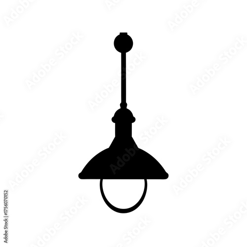 Vintage industrial pendant light fixture silhouette for modern home and commercial interior design projects